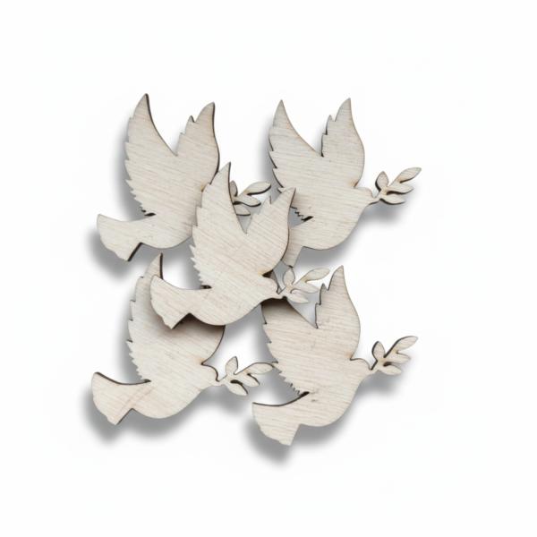 25‑teiliges Holz‑Streudeko‑Set für Taufe, Kommunion, Konfirmation und Firmung.